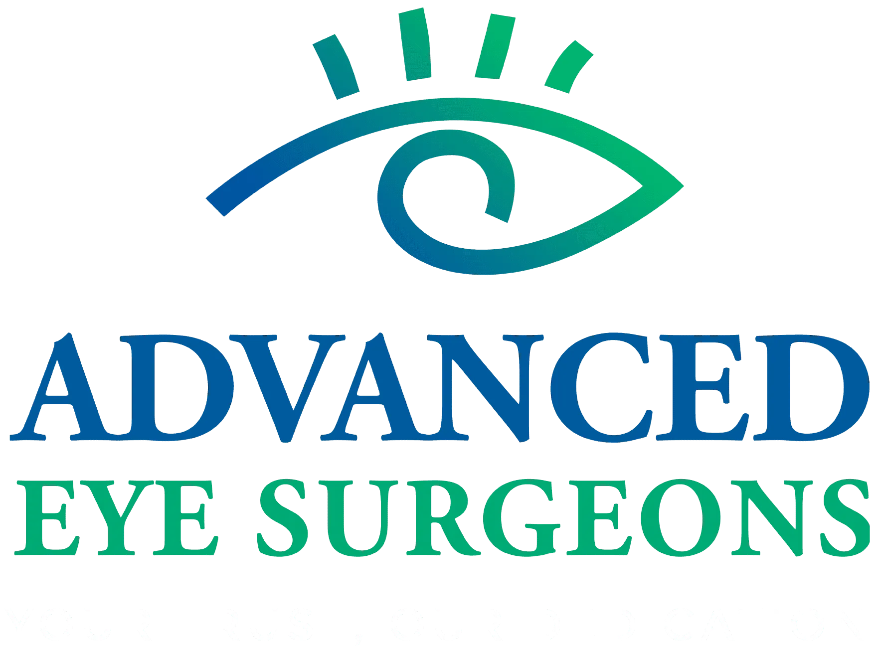 Advanced Eye Surgeons logo with tagline Your Trust, Our Dedication